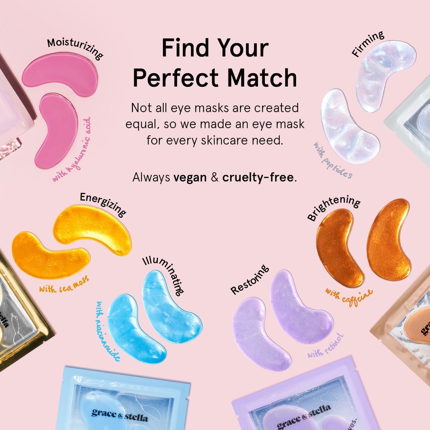 grace & stella Caffeine Under Eye Patches - Awakening Eye Patches for Puffy Eyes and Dark Circles - Under Eye Mask Patches with Niacinamide & Hyaluronic Acid - Vegan, Cruelty-Free (Bronze, 24 Pairs)