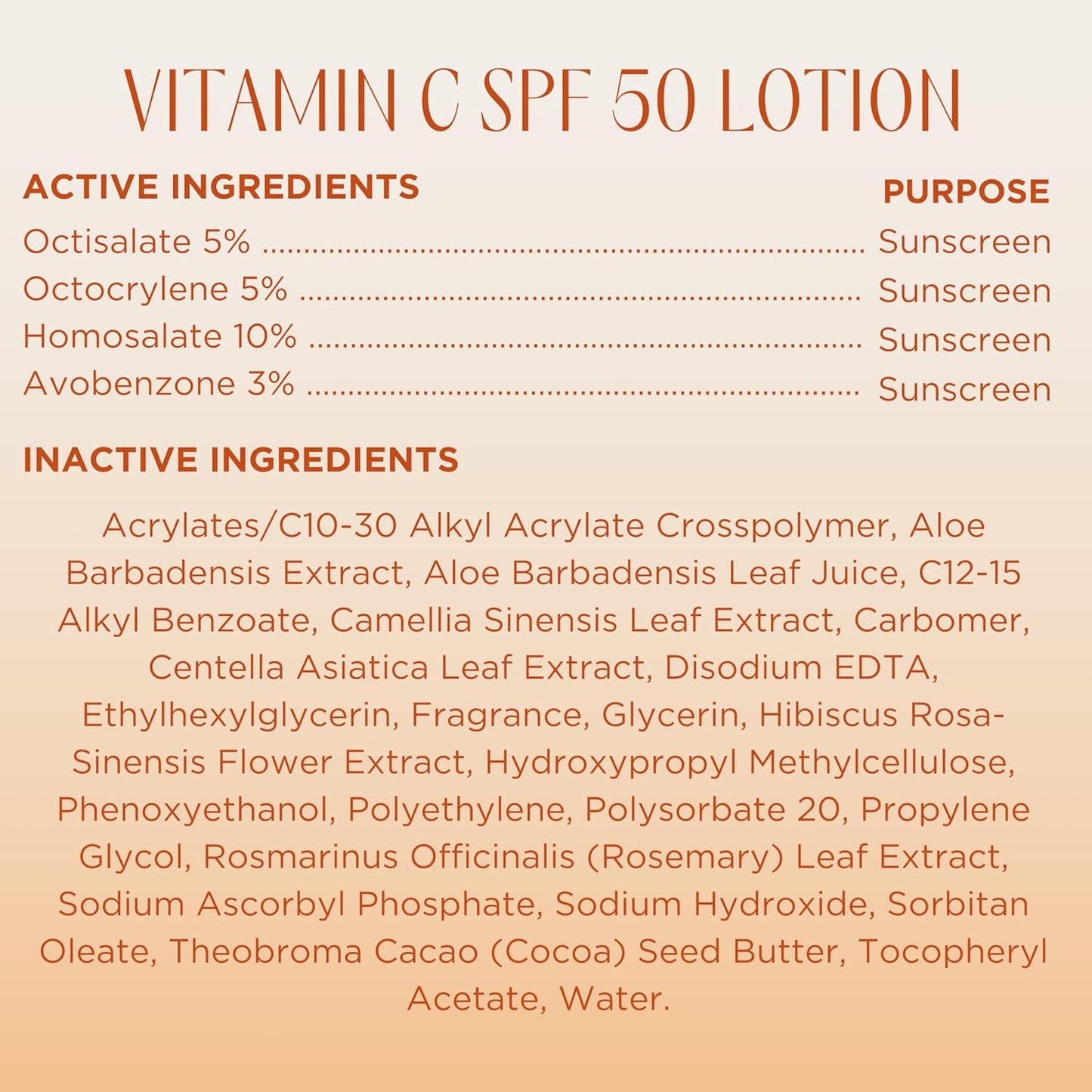 InstaNatural Skin Care Vitamin C SPF 50 Broad Spectrum Sunscreen Lotion, Lightweight, Non-Greasy Moisturizer for Body & Face, UVA, UVB Sunblock, with Aloe Vera & Botanicals, 5 Fl Ounce (Pack of 1)