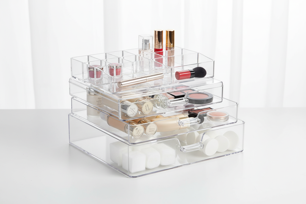 Makeup and Vanity Drawer Organizer Trays