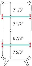 PaletteLife Figurine-Case 4 Tiers Collection-Case Mirror-Backboard Woodgrain Gray BLT-612GY
