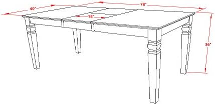 East West Furniture LGVA5-LWH-W 5 Piece Dining Set Includes a Rectangle Dining Room Table with Butterfly Leaf and 4 Kitchen Chairs, 42x84 Inch, Linen White