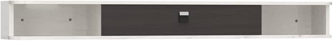 Pmnianhua Floating TV Console,55'' Wall-Mounted Media Console,Floating TV Cabinet,Modern Floating TV Stand,Under TV Entertainment Shelf with Door and Storage for Bedroom Living Room (Grey-White)