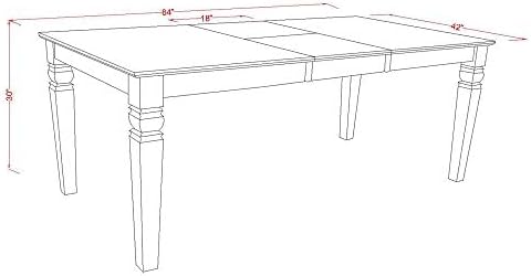 East West Furniture LGIP7-LWH-W 7 Piece Dining Set Consist of a Rectangle Dining Room Table with Butterfly Leaf and 6 Wood Seat Chairs, 42x84 Inch, Linen White