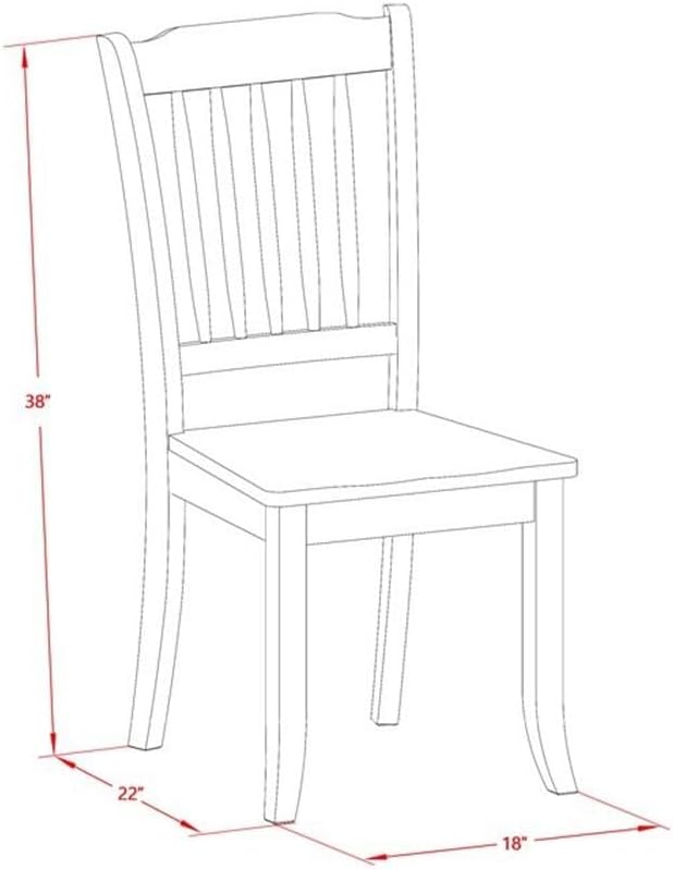East West Furniture DODA5-LWH-W 5 Piece Dinette Set for 4 Includes a Rectangle Dining Table with Butterfly Leaf and 4 Dining Room Chairs, 42x78 Inch, Linen White