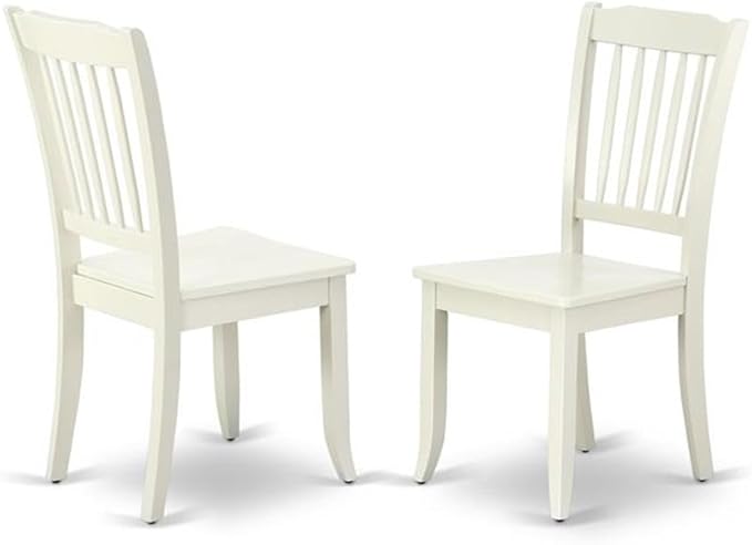 East West Furniture DODA7-LWH-W 7 Piece Modern Dining Table Set Consist of a Rectangle Wooden Table with Butterfly Leaf and 6 Kitchen Dining Chairs, 42x78 Inch, Linen White