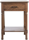 SAFAVIEH Home Collection Peyton Brown 1-Drawer Lower Shelf Accent Table ACC5704C
