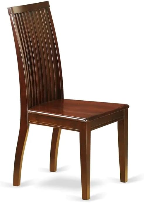 East West Furniture DMIP5-MAH-W 5 Piece Dining Table Set for 4 Includes a Round Kitchen Table with Dropleaf and 4 Kitchen Dining Chairs, 42x42 Inch, Mahogany
