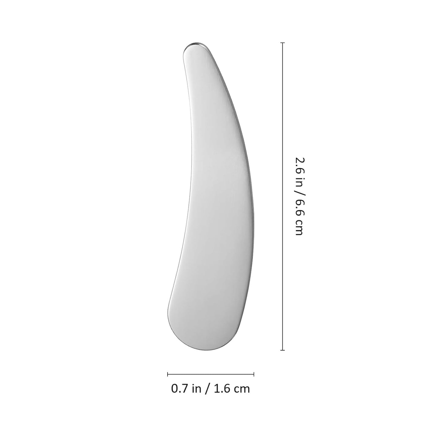 minkissy Makeup Spatula Small Metal Cosmetic Spatula Stainless Steel Handheld Cream Spatula Skincare Accessories for Mixing And Sampling Skin Care Creams, Eye Cream, Essences 2Pcs