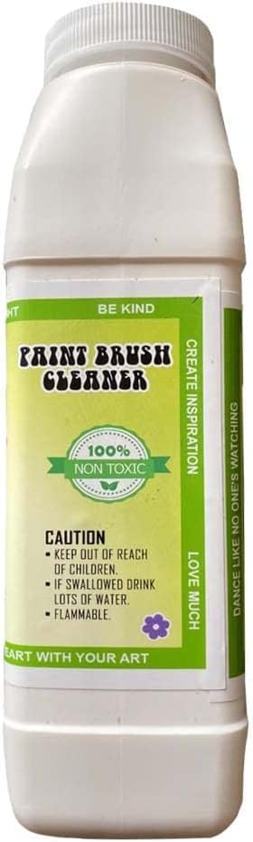 Green Piece® Amazing Paint Brush Cleaner for Paint Cleanup, Wet or Dry Paint, Brushes with Oil or Acrylic Paints, restores Wood Metal – 18 Ounce Completely Nontoxic 100% Natural (Pack of 2)