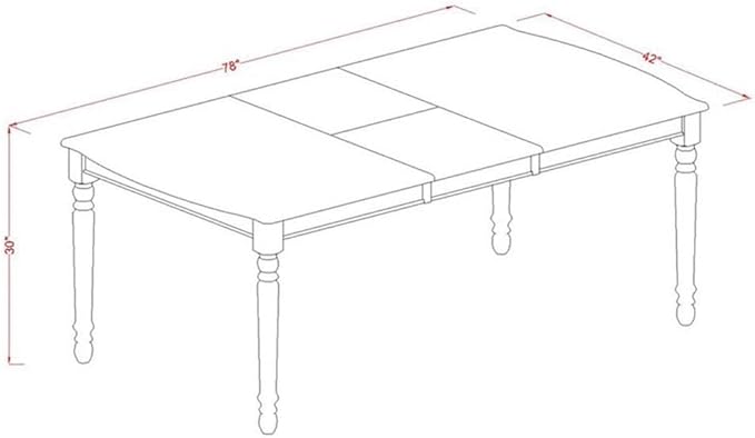 East West Furniture DOVE7-MAH-47 7 Piece Dining Table Set Consist of a Rectangle Butterfly Leaf Kitchen Table and 6 Light Sable Linen Fabric Parsons Chairs, 42x78 Inch, Mahogany