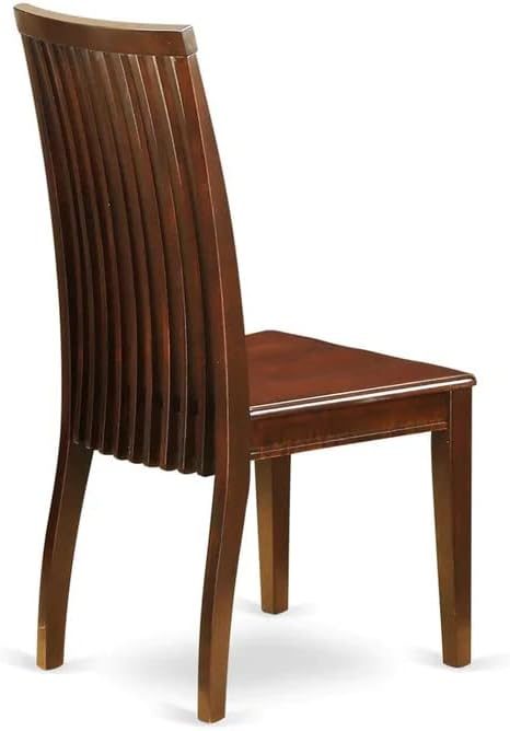 East West Furniture DMIP5-MAH-W 5 Piece Dining Table Set for 4 Includes a Round Kitchen Table with Dropleaf and 4 Kitchen Dining Chairs, 42x42 Inch, Mahogany