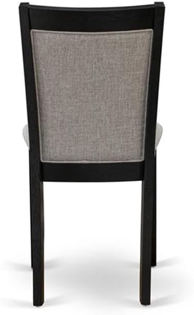 East West Furniture X677MZ606-7 7 Piece Dining Table Set Consist of a Rectangle Dining Room Table with X-Legs and 6 Shitake Linen Fabric Upholstered Parson Chairs, 40x72 Inch, Multi-Color