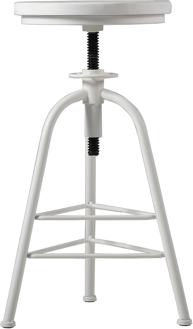 Modern Bar Stools Industrial Set of 2 Bar Stool Stool Farmhouse Kitchen Dining Chairs Swivel Wooden Top Rustic Shop Stools 24.4-28.3inch Height Adjustable
