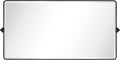 TEHOME 58 x 28'' Pivot Full Length Bathroom Vanity Mirror Matt Black Metal Framed Full Body Tilting Beveled Vanity Mirrors Wall Mounted Floor Pivoting Mirror for Bathroom, Living Room
