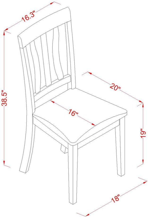 East West Furniture NDAN5-OAK-C 5 Piece Dining Room Table Set Includes a Rectangle Kitchen Table with Dropleaf and 4 Linen Fabric Upholstered Dining Chairs, 30x48 Inch, Oak