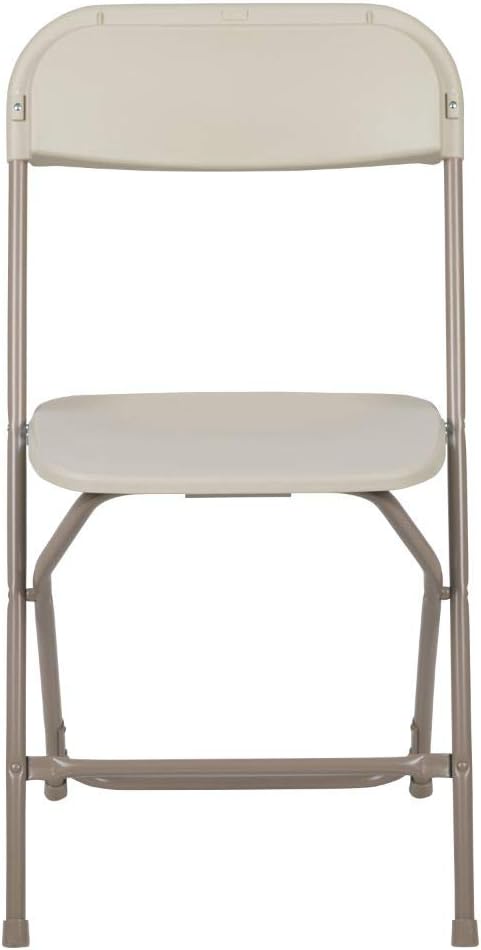 Flash Furniture Hercules™ Series Plastic Folding Chair - Beige - 2 Pack 650LB Weight Capacity Comfortable Event Chair-Lightweight Folding Chair
