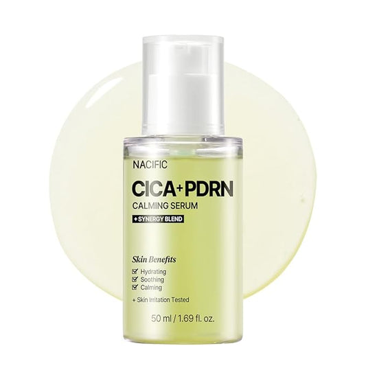 NACIFIC Cica PDRN Centella Serum (Centella Ampoule) 1.69 fl oz / 50ml, Korean Serum for Sensitive Skin, Calming & Hydrating Barrier Repair, Redness Relief, Korean Skincare