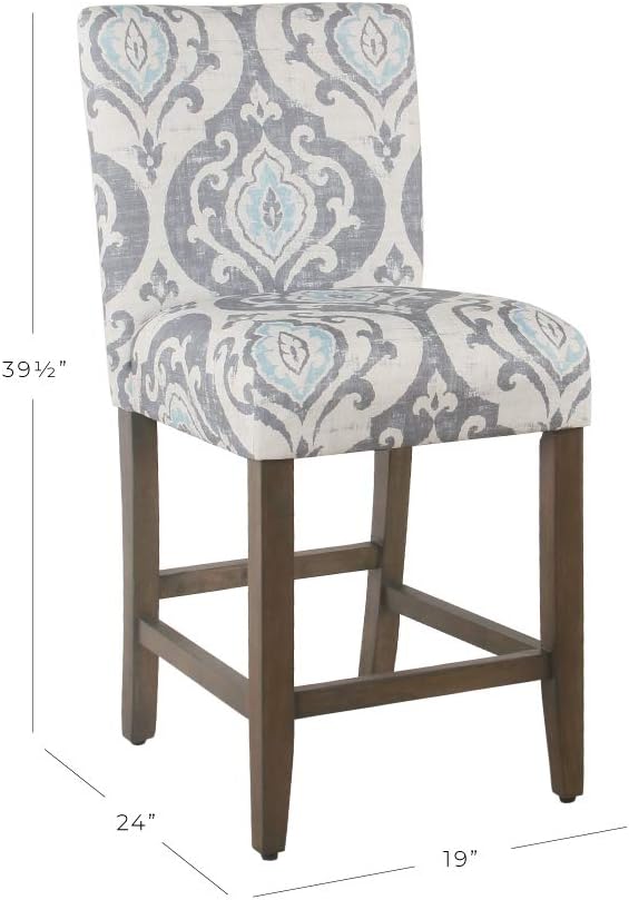 HomePop 24" Classic Parsons Counter Stool - Suri Blue(Single Pack)