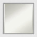 Amanti Art White Bathroom Mirror for Over Sink, 24x24 Blanco White Square Vanity Mirror, Medium Modern Contemporary Wood Frame, Hangs Horizonally and Vertically, Bathroom Wall Decor, Beveled Edge