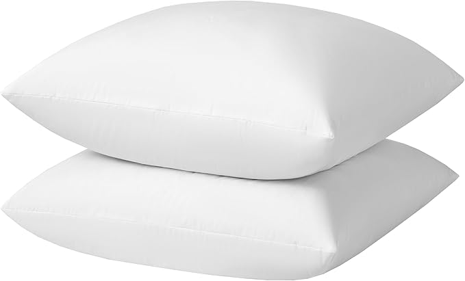 Euro Pillow Inserts 30x30 inchs - Feather and Down Fill - Cotton Fabric - Set of 2 Throw Pillow Insert