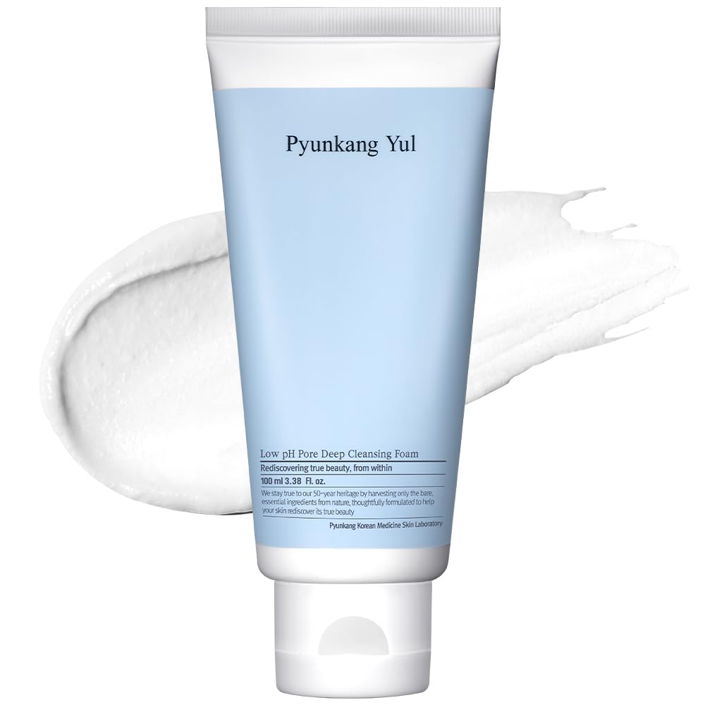 Pyunkang Yul PKY Low pH Pore Deep Cleansing Foam, Pore Cleanser with Fluffy Microbubbles, AHA, Witch Hazel, Zero Irritation, Korean Skincare (3.38 Fl. Oz, 100ml)