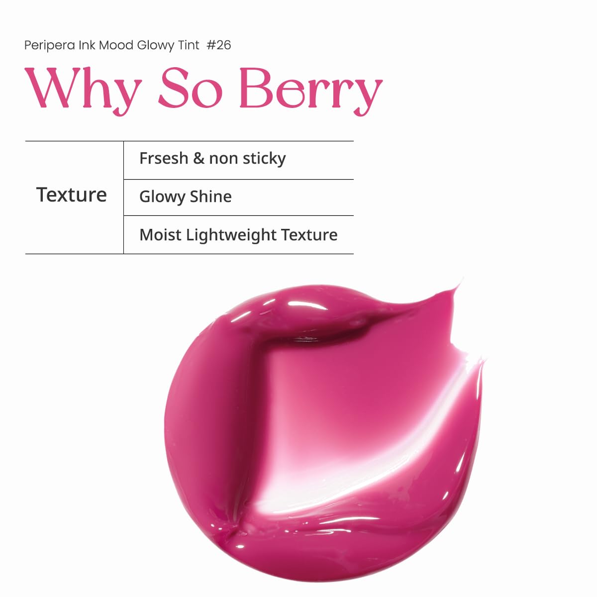 Peripera Ink Mood Glowy Tint | Lip-Plumping, Naturally Moisturizing, Lightweight, Glow-Boosting, Long-Lasting, Comfortable, Non-Sticky, Mask Friendly, No White Film 026 WHY SO BERRY (SODA CAFE) (NEW)