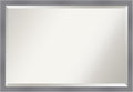 Amanti Art Grey Wall Mirror 27x39 Edwin Grey Rectangle Bathroom Mirror for Wall Decor Living Room, Large Casual Wood Frame, Hangs Horizonally and Vertically, Bathroom Decor, Beveled Edge from WI, USA