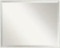 Amanti Art White Bathroom Mirror for Over Sink, 23x29 Lucie White Rectangle Vanity Mirror, Large Modern Wood Frame, Hangs Horizonally and Vertically, Bathroom Wall Decor, Beveled Edge from WI, USA
