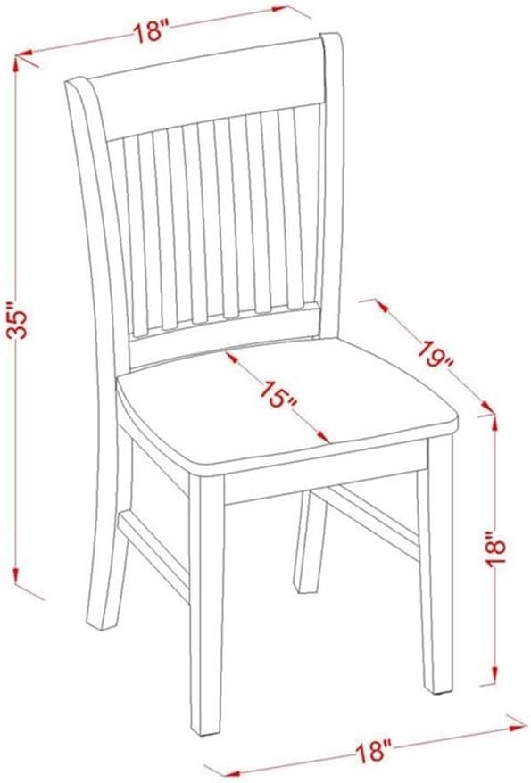 East West Furniture MZNO5-LWH-W 5 Piece Kitchen Table & Chairs Set Includes a Rectangle Dining Table with Dropleaf and 4 Dining Room Chairs, 36x54 Inch, Linen White