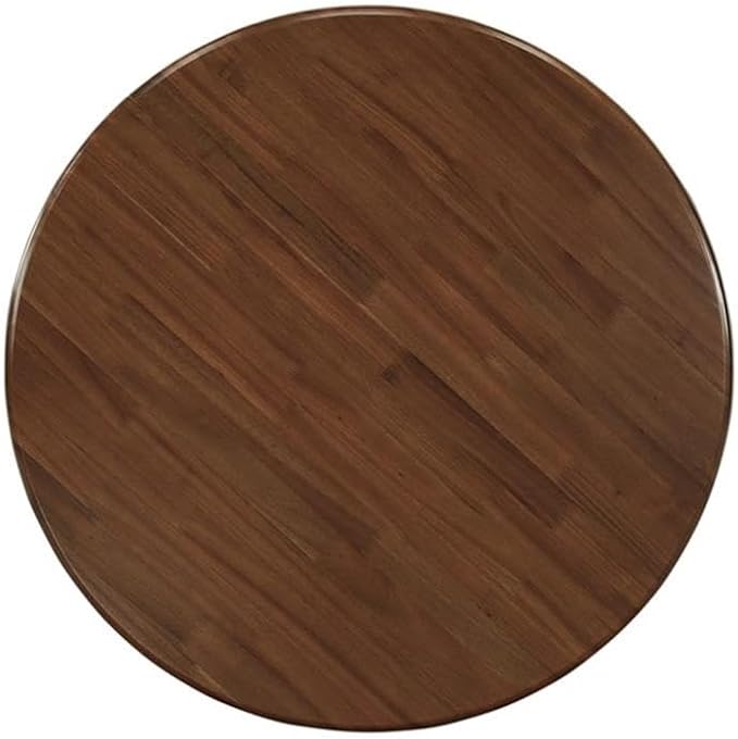 East West Furniture ANLA5-AWA-05 5 Piece Dining Table Set for Small Spaces Contains a Round Kitchen Table with Pedestal and 4 Parson Chairs, 36x36 Inch, Antique Walnut