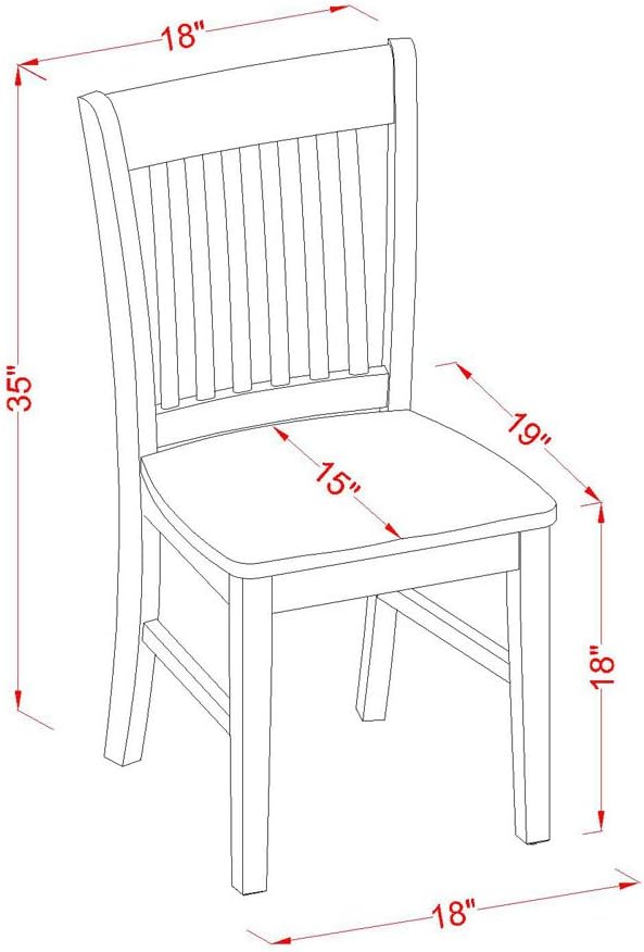 East West Furniture HBNF3-LWH-W 3 Piece Dining Room Furniture Set Contains a Round Kitchen Table with Pedestal and 2 Dining Chairs, 42x42 Inch, Linen White