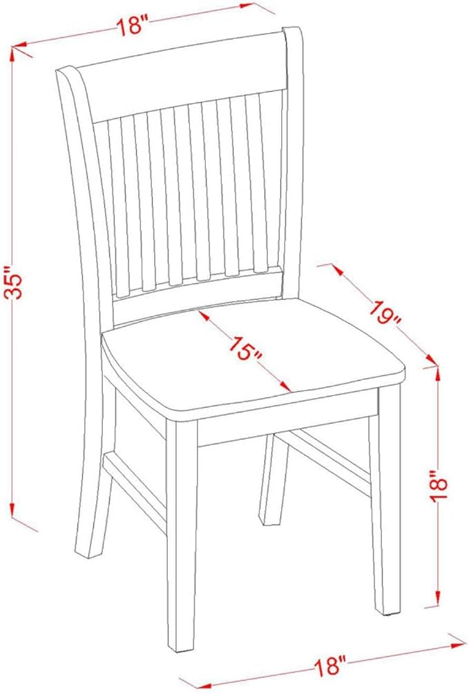East West Furniture HLNO3-BCH-W 3 Piece Kitchen Table & Chairs Set Contains a Round Dining Room Table with Pedestal and 2 Dining Chairs, 42x42 Inch, Black & Cherry
