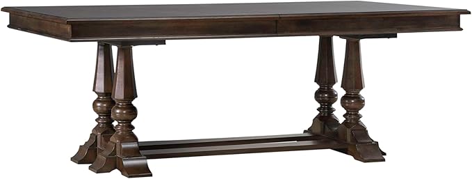 Liberty Furniture Arden Road 5 Piece Dining Trestle Table Set - 4 Splat Back Side Chairs - Satin Cherry