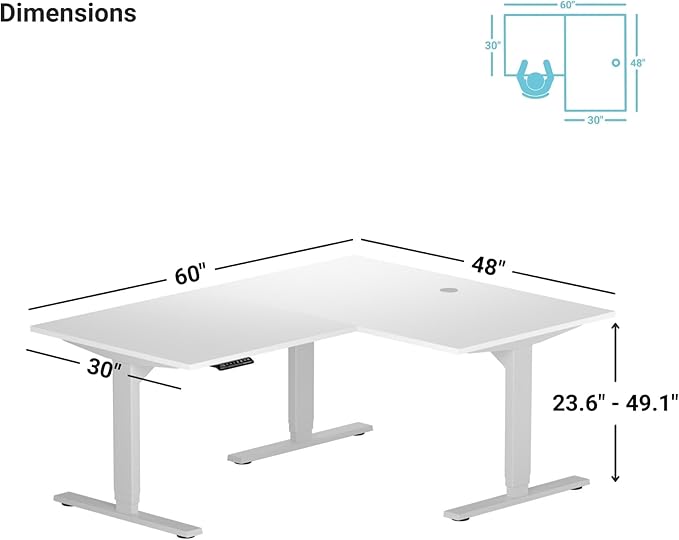 Standing Desk: FLT-05, DT-3030-GO, DT-4830-GO, DA-10-Black