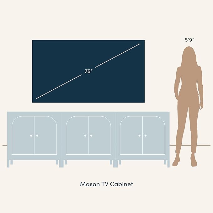 Nathan James Mason Wood Storage Cabinet Accent Sideboard Buffet Credenza TV Stand with Glass Doors and Adjustable Shelf for Dining Room, Entryway or Living Room, Clear Glass/White/Light Oak, Set of 3