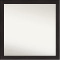 Amanti Art Brown Bathroom Mirror for Over Sink, 32x32 Furniture Espresso Square Vanity Mirror, Large Casual Frame, Hangs Horizonally and Vertically, Bathroom Wall Decor, Non-Beveled Edge from WI, USA