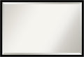 Amanti Art Black Bathroom Mirror for Over Sink, 26x38 Jet Black Rectangle Vanity Mirror, Large Modern Contemporary Frame, Hangs Horizonally and Vertically, Bathroom Wall Decor, Beveled Edge