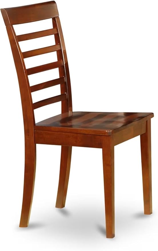 East West Furniture HLML3-MAH-W 3 Piece Dinette Set for Small Spaces Contains a Round Dining Table with Pedestal and 2 Dining Chairs, 42x42 Inch, Mahogany