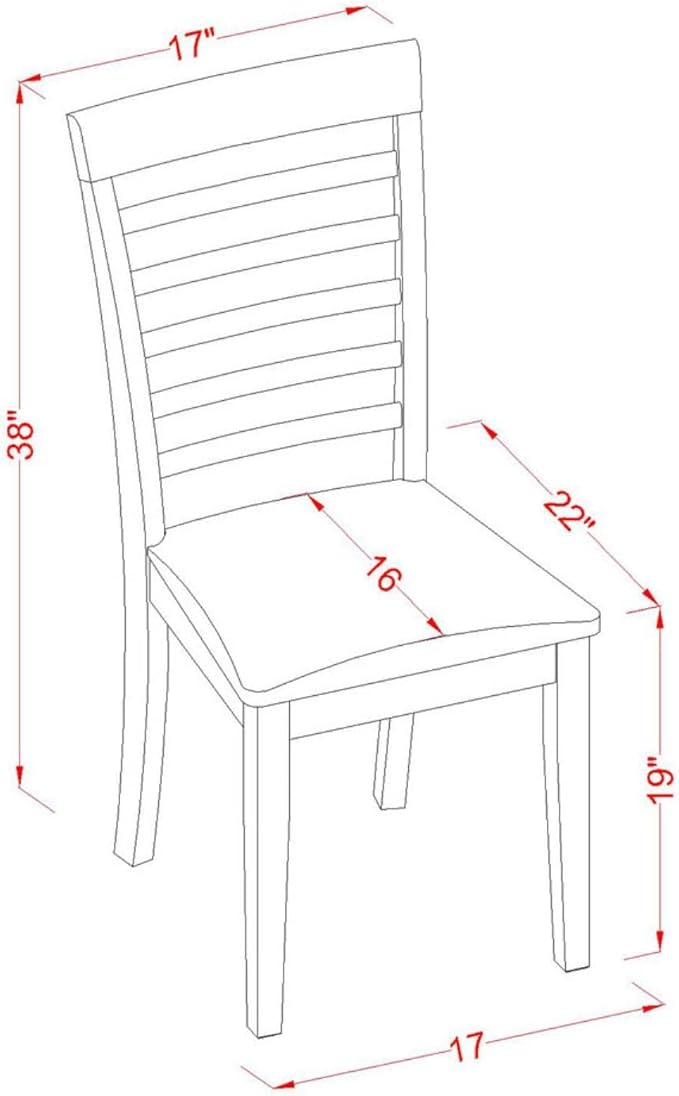East West Furniture MILA5-MAH-C 5 Piece Kitchen Table Set for 4 Includes a Rectangle Dining Room Table with Butterfly Leaf and 4 Linen Fabric Upholstered Chairs, 36x54 Inch, Mahogany