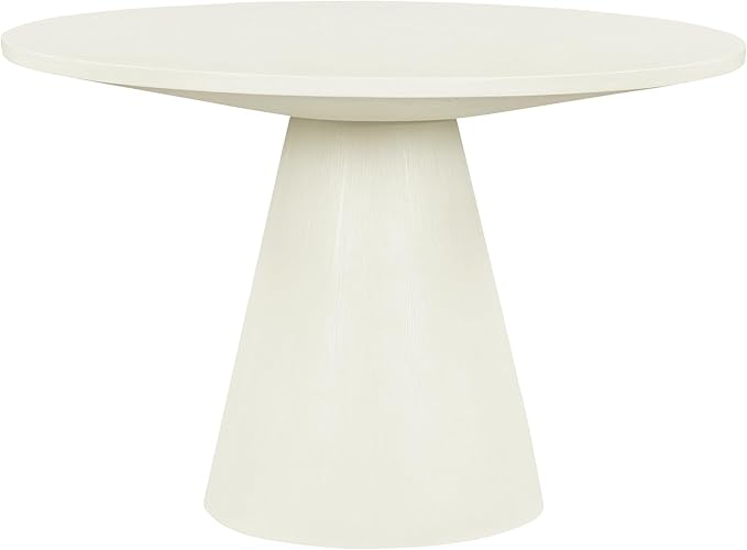 Wooden Kitchen Round Dining Table for 4-6, Round Kitchen Table with Circular Tabletop with Wood Pedestal Base, Rustic Farmhouse Furniture