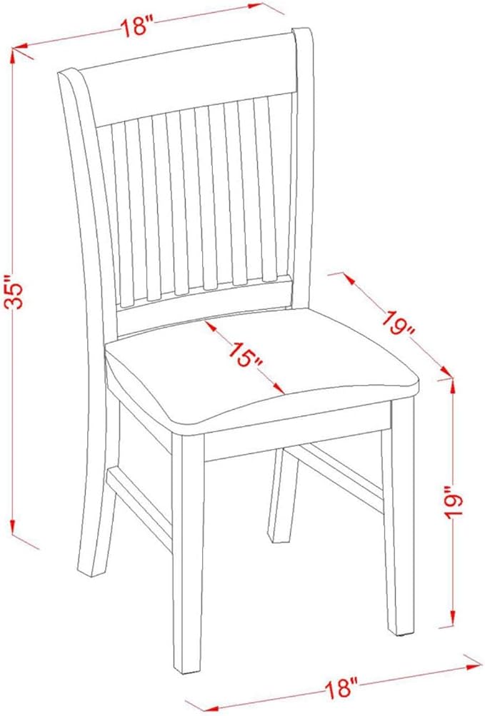 East West Furniture PSNO5-MAH-C 5 Piece Kitchen Table & Chairs Set Includes a Rectangle Dining Table with Butterfly Leaf and 4 Linen Fabric Dining Room Chairs, 32x60 Inch, Mahogany