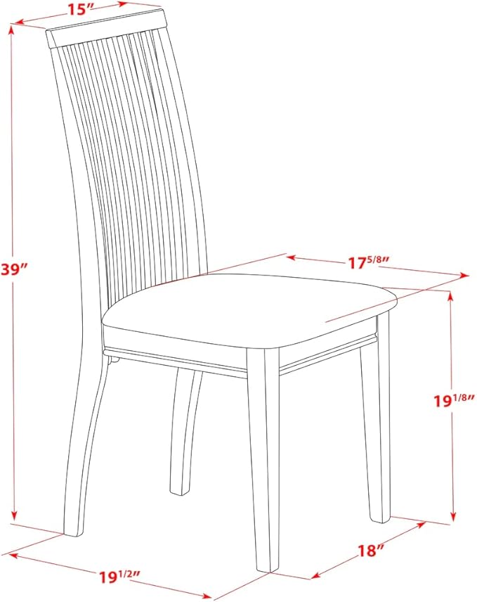 East West Furniture DMIP5-MAH-C 5 Piece Kitchen Table & Chairs Set Includes a Round Dining Room Table with Dropleaf and 4 Linen Fabric Upholstered Chairs, 42x42 Inch, Mahogany