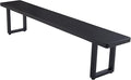Black Bench Wooden Bench with Metal Legs Suitable for Dining Room Living Room Office Conference Room Indoor Stool Multiple （55.12in）