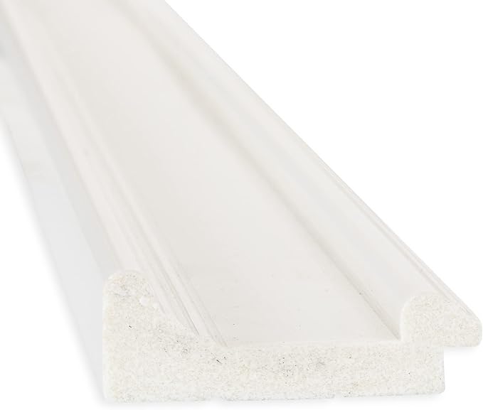 Amanti Art White Bathroom Mirror for Over Sink, 30x42 Ridge White Rectangle Vanity Mirror, Large Traditional Frame, Hangs Horizonally and Vertically, Bathroom Wall Decor, Beveled Edge from WI, USA
