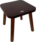 BEE&OAK Wooden Step Stools for Adults, Solid Rubber Wood Non-Slip Step Foot Stool, Heavy Duty 300 lbs One Step Stool for Bedroom, Bathroom, Kitchen,Outdoor (Dark-Walnut, 11" (D) x 11"(W) x 11.8"(H))