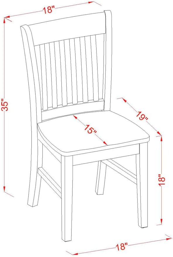East West Furniture QUNO5-BCH-W 5 Piece Kitchen Table & Chairs Set Includes a Rectangle Dining Table with Butterfly Leaf and 4 Dining Room Chairs, 40x78 Inch, Black & Cherry