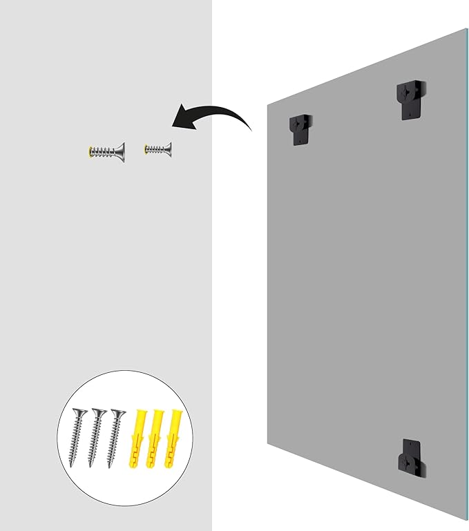 KOCUUY Large Frameless Mirror,36x36 Inch Square Bathroom Vanity Mirror for Over Sink, Upgraded Shatterproof Unframed Design for Bedroom, Living Room, Entryway