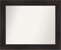 Amanti Art Silver Bathroom Mirror for Over Sink, 24x30 Florence Silver Rectangle Vanity Mirror, Large Casual Frame, Hangs Horizonally and Vertically, Bathroom Wall Decor, Non-Beveled Edge from WI, USA