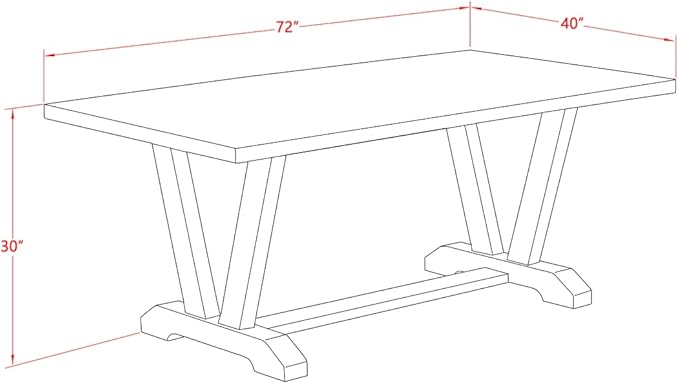 East West Furniture V627MZ650-5 5 Piece Dining Room Table Set Includes a Rectangle Kitchen Table with V-Legs and 4 Dark Gotham Grey Linen Fabric Parsons Chairs, 40x72 Inch, Multi-Color