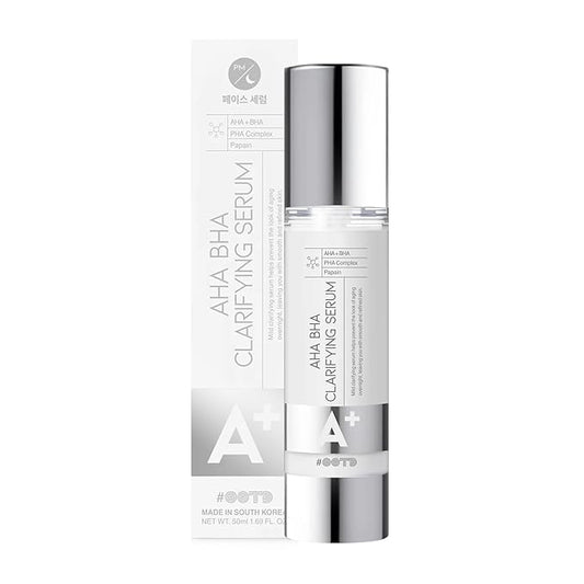 AHA BHA Serum Korean Overnight Face Serum, Acne Serum for Oliy & Sensitive Skin, Exfoliating Face Serum P.M, AHA BHA PHA, Papain, Cell Turnover Refine Serum Cream 50g